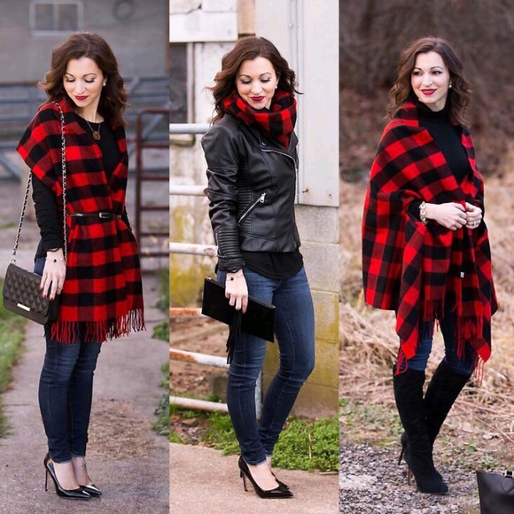 Madewell Accessories - Madewell Buffalo Check Cape